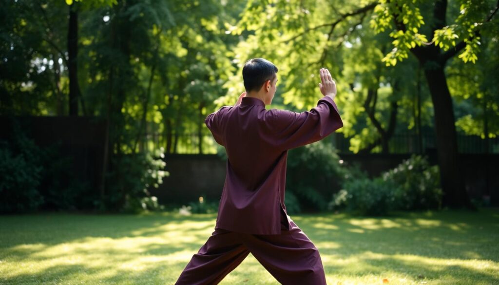 Fan Through Back tai chi back technique