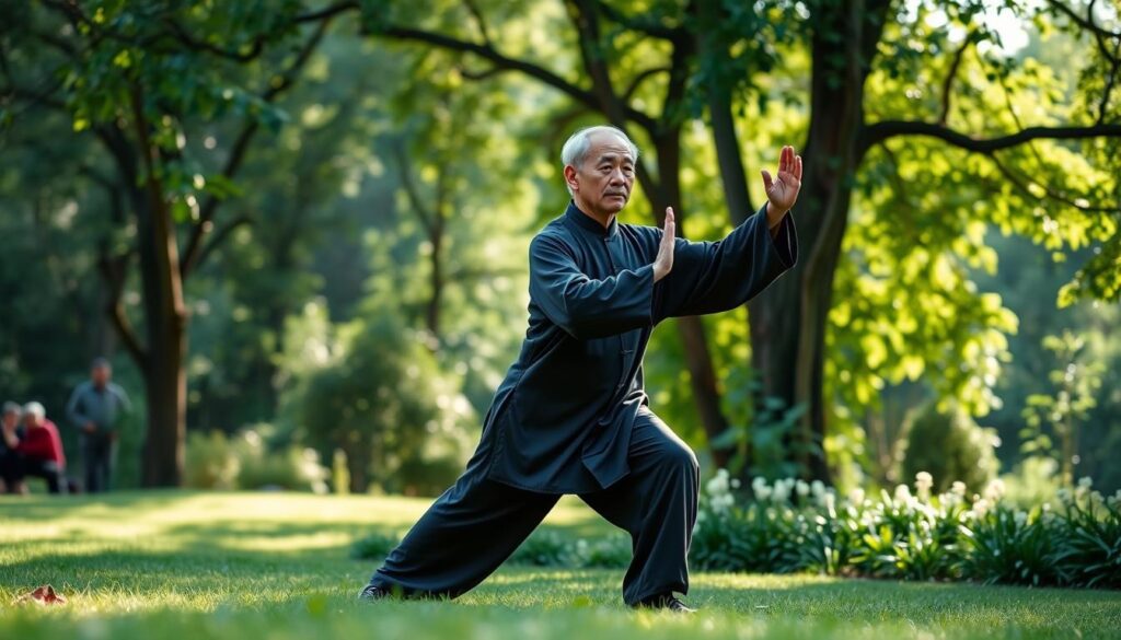 Master Lam Kam Chuen demonstrating Tai Chi