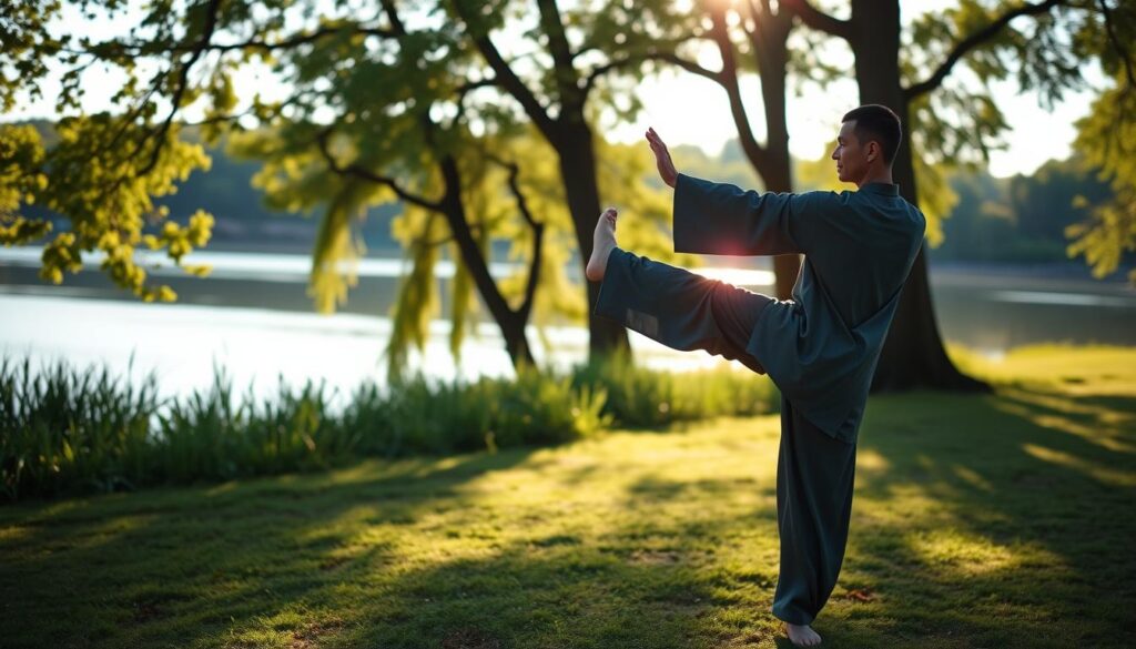 Standing Single Leg Tai Chi exercise