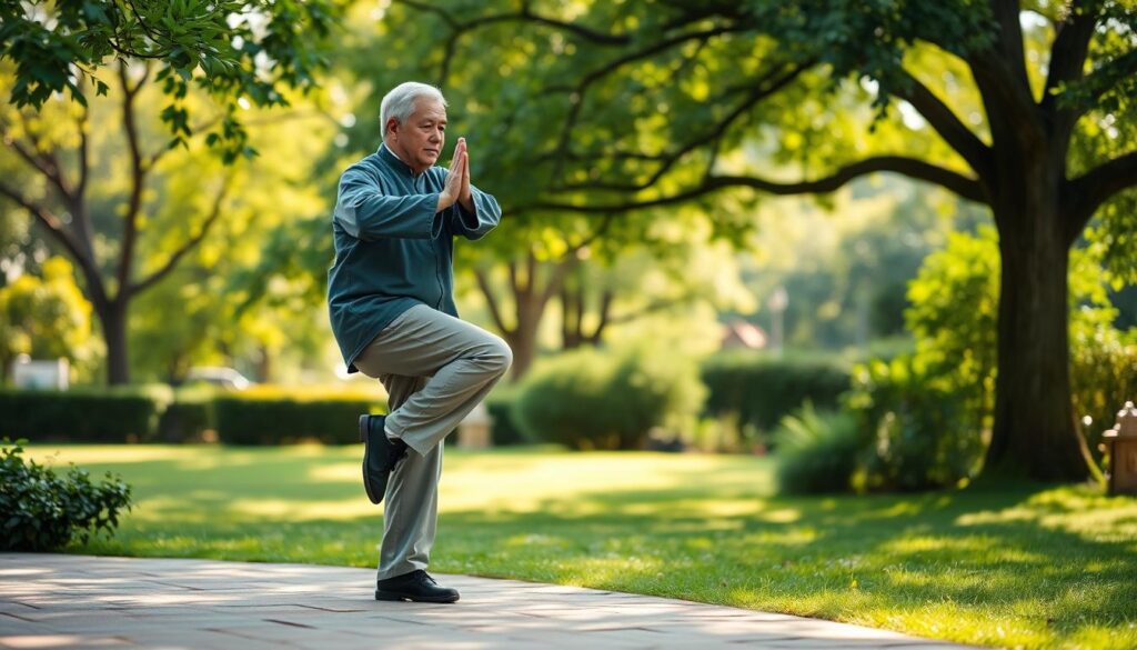 Golden Rooster Stance for tai chi single-leg balance