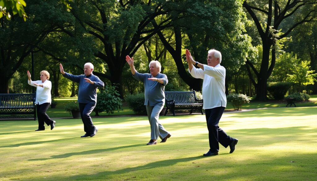 Tai chi poses for balance training