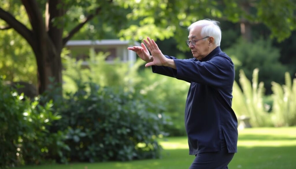 White Crane Spreads Its Wings tai chi balance exercise